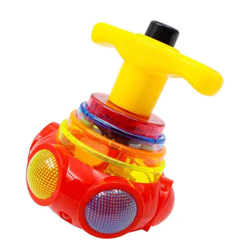 1 PCs Random Color Luminous Music Rotating Gyroscope Outdoor Toys Colorful Lights Luminous Toys Notes ALPENZO