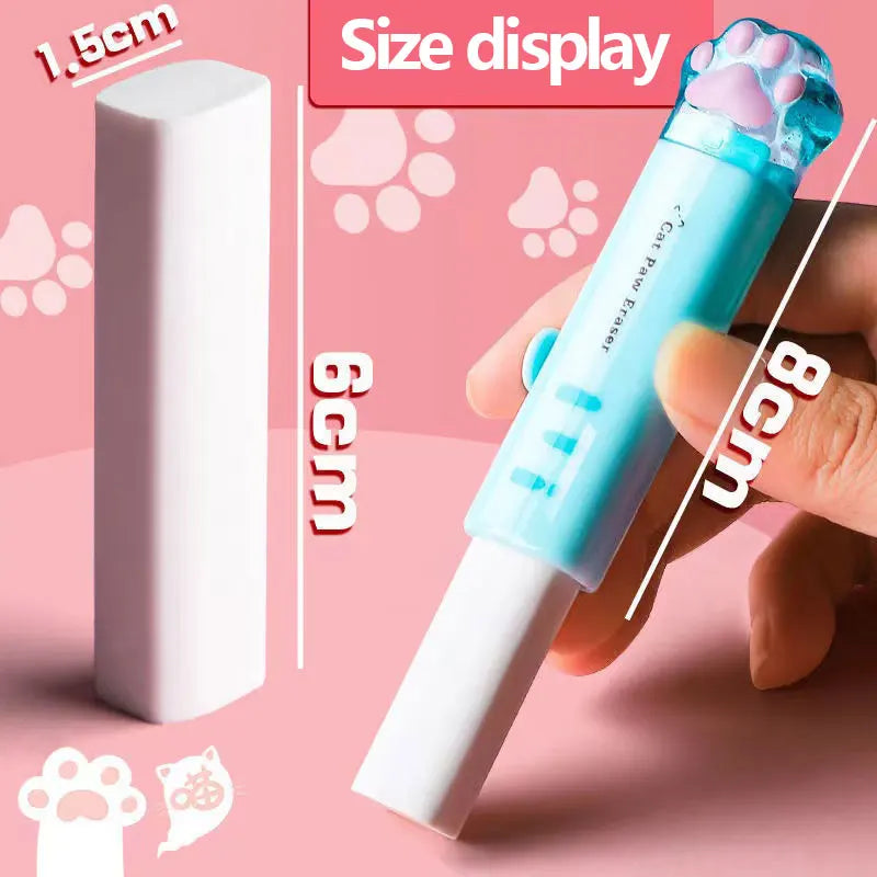 Kawaii Retractable Eraser Cute Cat Korean Stationery Rubber Drawing Erasers Children's school supplies Office ALPENZO