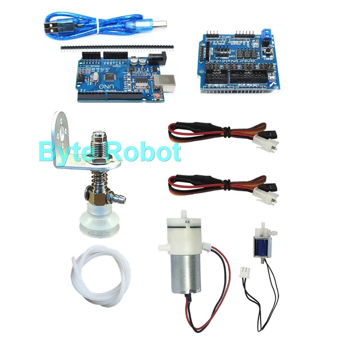 0.3/1/3/6/10/20kg Mechanical Arm Vacuum Pump Suction Cup with PWN Control Switch Sucker for Robot Arm UNO R3 Programmable Robot ALPENZO
