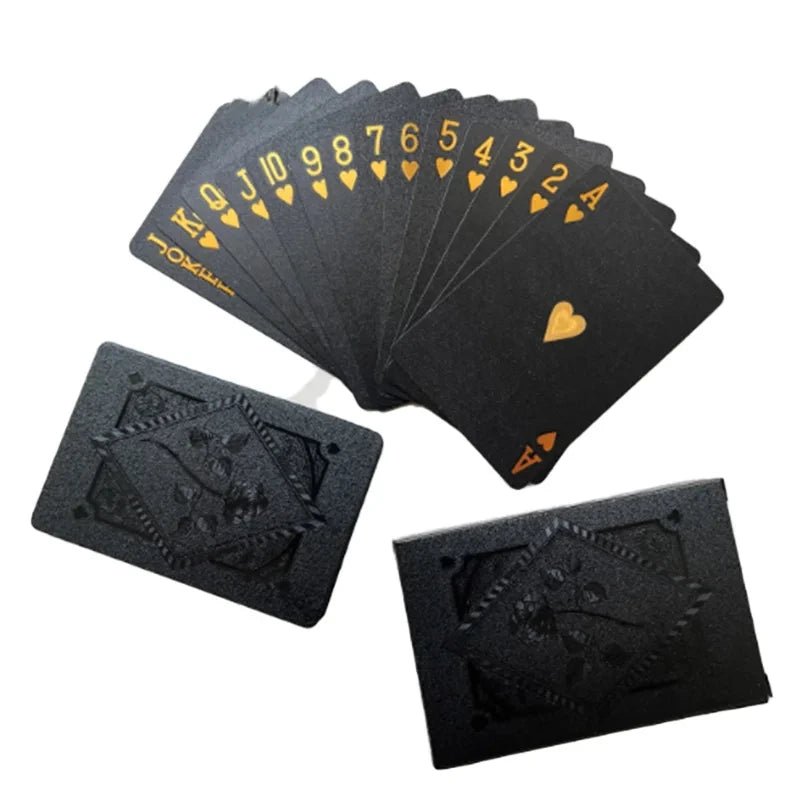 Color Black Gold Playing Card Game Card Group Waterproof Poker Suit Magic Dmagic Package Board Game Gift Collection ALPENZO