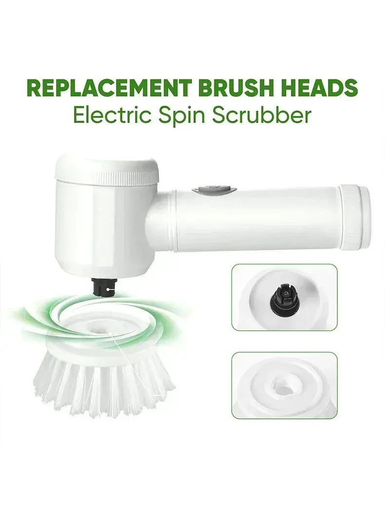 New Electric Spin Scrubber,Bathroom Cleaning Brush Power Scrubber with 5 Replaceable Brush Heads, 5 in 1 Electric Cleaning Brush - ALPENZO