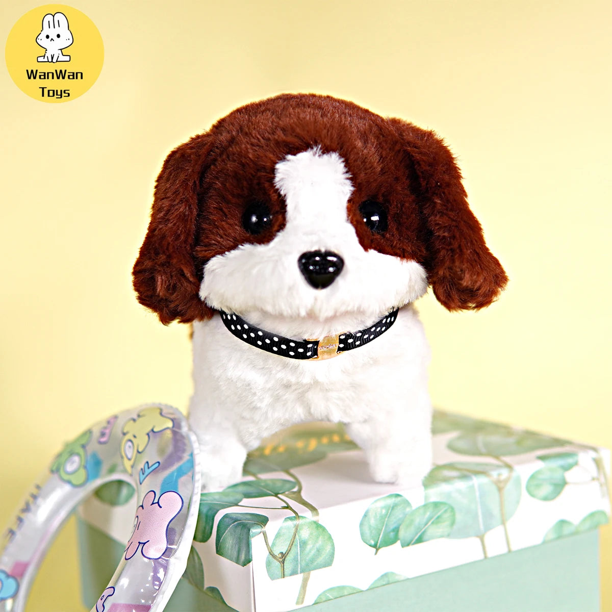 Plush Electric Puppy Simulation Pet Dog Can Walk Teddy Dog Golden Retriever Bichon Frize Dog Children Can Bark Run And Rock ALPENZO