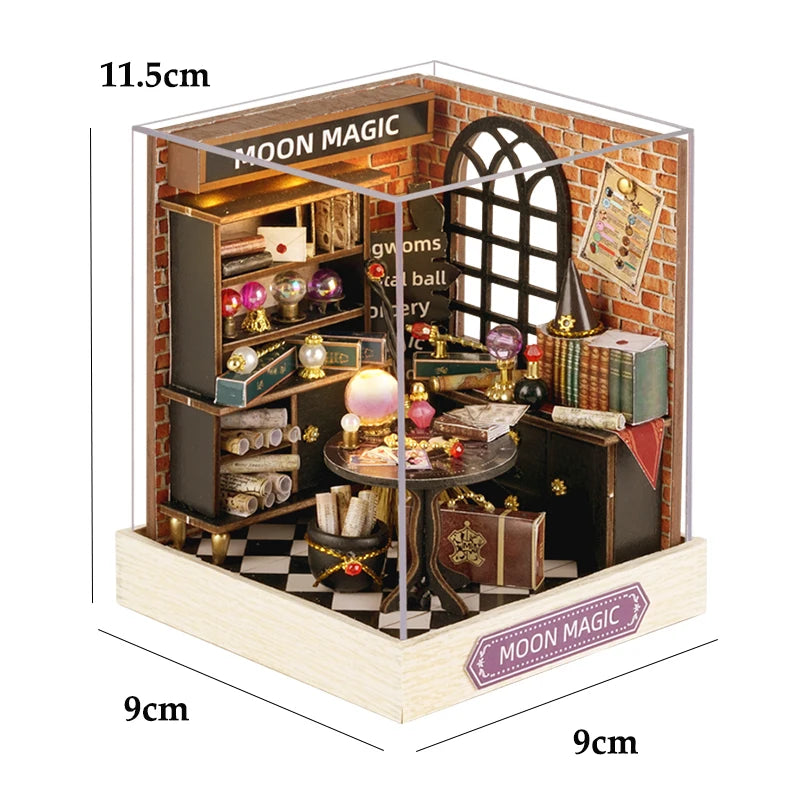 Wooden Miniature Doll House DIY Small House Kit 3D Puzzle Assemble Building Model Home Bedroom Decoration With Furniture Gifts ALPENZO