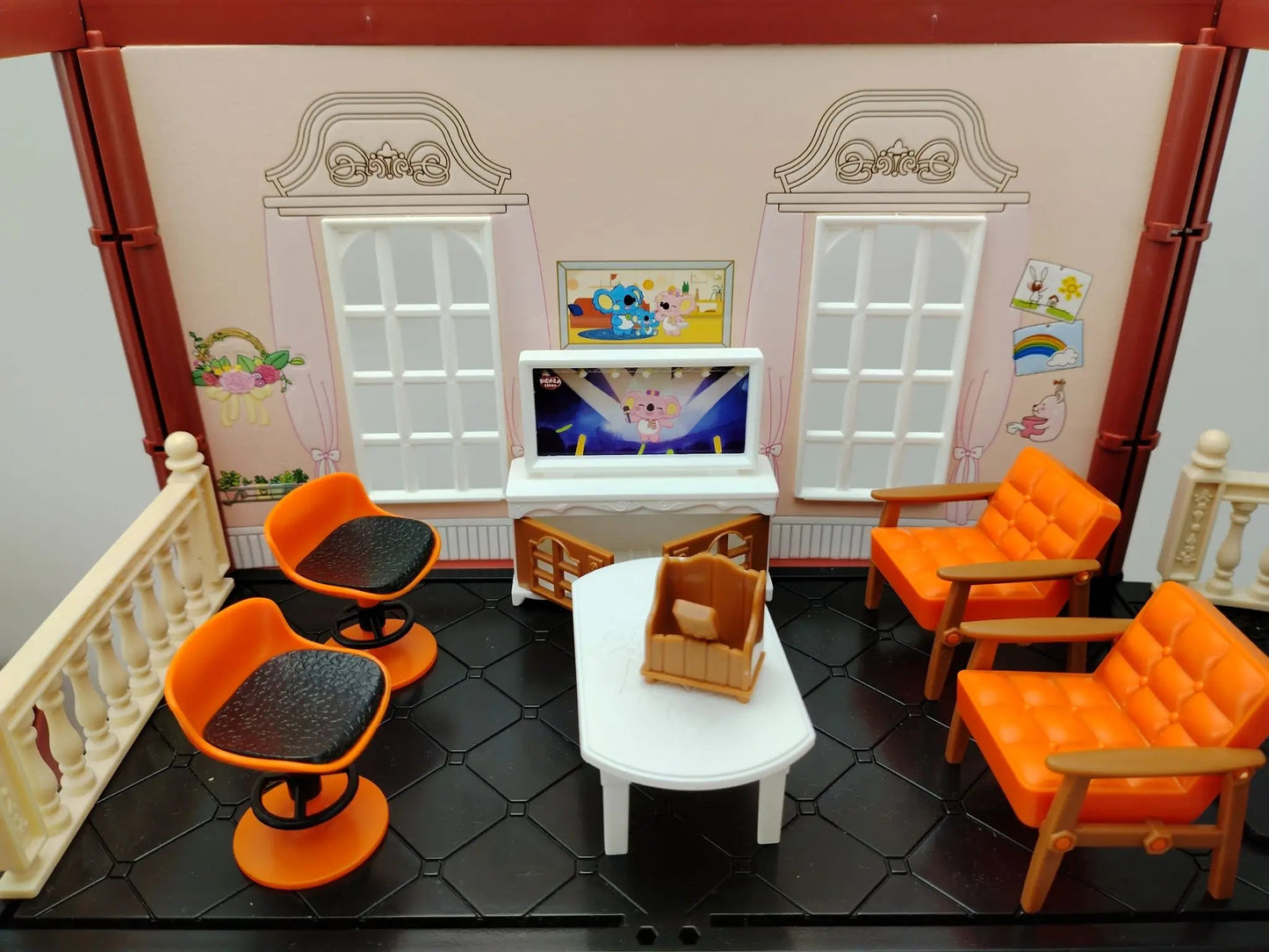 miniature items dollhouse furniture accessories living room bedroom supermarket shopping games family interaction doll kids toys ALPENZO