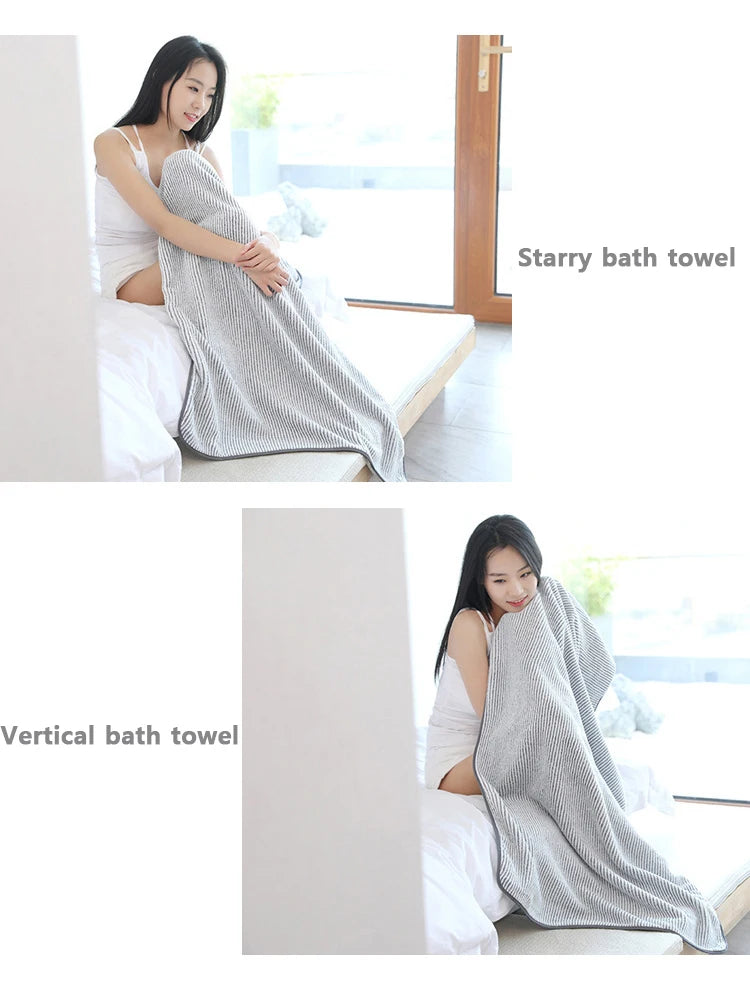 1PCS Thickened Bath Towels for The Body Microfiber Towel for Gym Sports Shower Robe for Spa Beath Home - ALPENZO