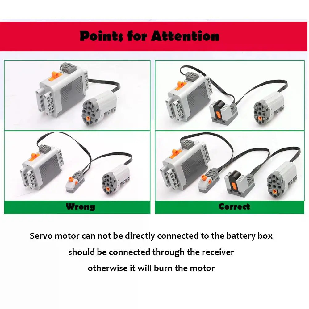 Technical MOC Power Functions Motor Parts M L XL Servo Motor Train Buggy Motor IR Remote With Legoeds 8881 8883 5292 8886 ALPENZO