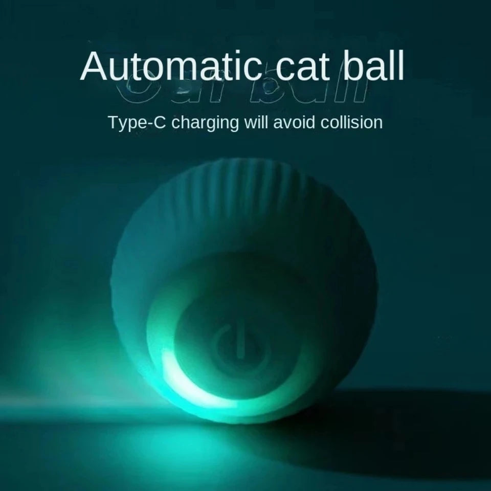 Power Ball Cat Toy, Interactive Cat Smart Ball Toy, Automatic Power Rolling Ball, Indoor Smart Pet Toy Ball with USB Charging - ALPENZO