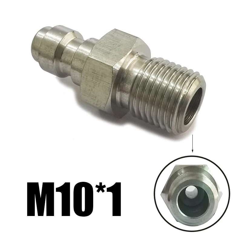 HPA Air Quick Disconnect Male Female Adaptor 8mm Fill Nipple High Pressure 1/8NPT 1/8BSP M10*1 M8*1 Stainless Steel
