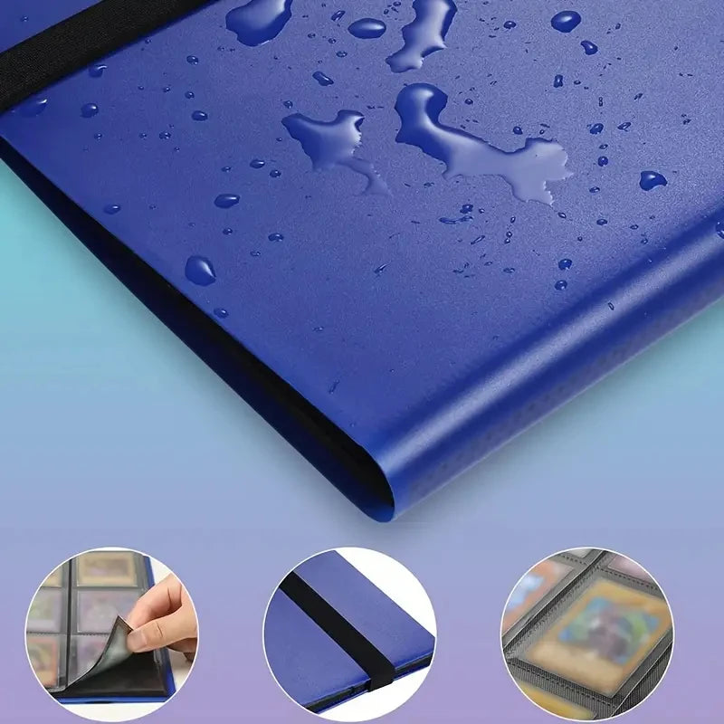 Premium 9-Pocket Polypropylene Trading Card Binder, Holds 360 Cards, Side-Loading Pockets, Elastic Durable Collectors Album