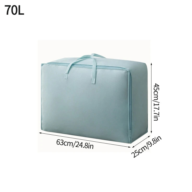 Large Capacity Clothes Storage Bag Waterproof Cabinet Wardrobe Organizer Quilt Pillow Blanket Organizer Dustproof Bedding Storag