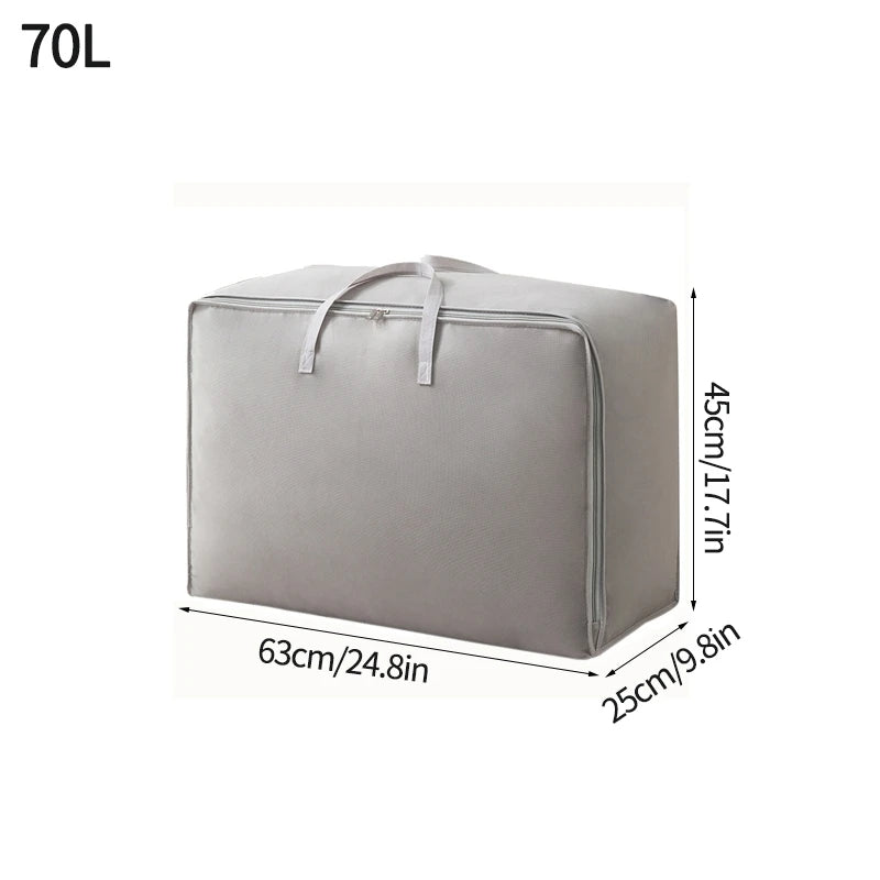 Large Capacity Clothes Storage Bag Waterproof Cabinet Wardrobe Organizer Quilt Pillow Blanket Organizer Dustproof Bedding Storag