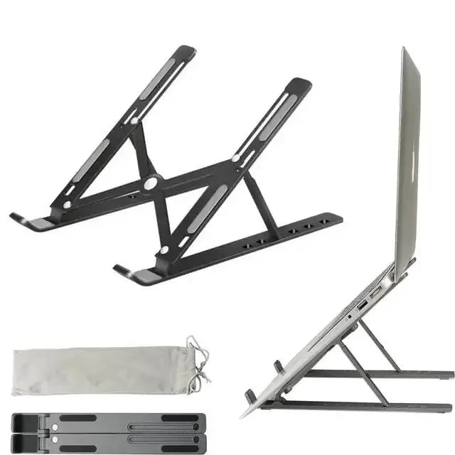 Portable Laptop Stand Aluminum Notebook Support Computer Bracket Macbook Air Pro Holder Accessories Foldable Lap Top Base For Pc - ALPENZO