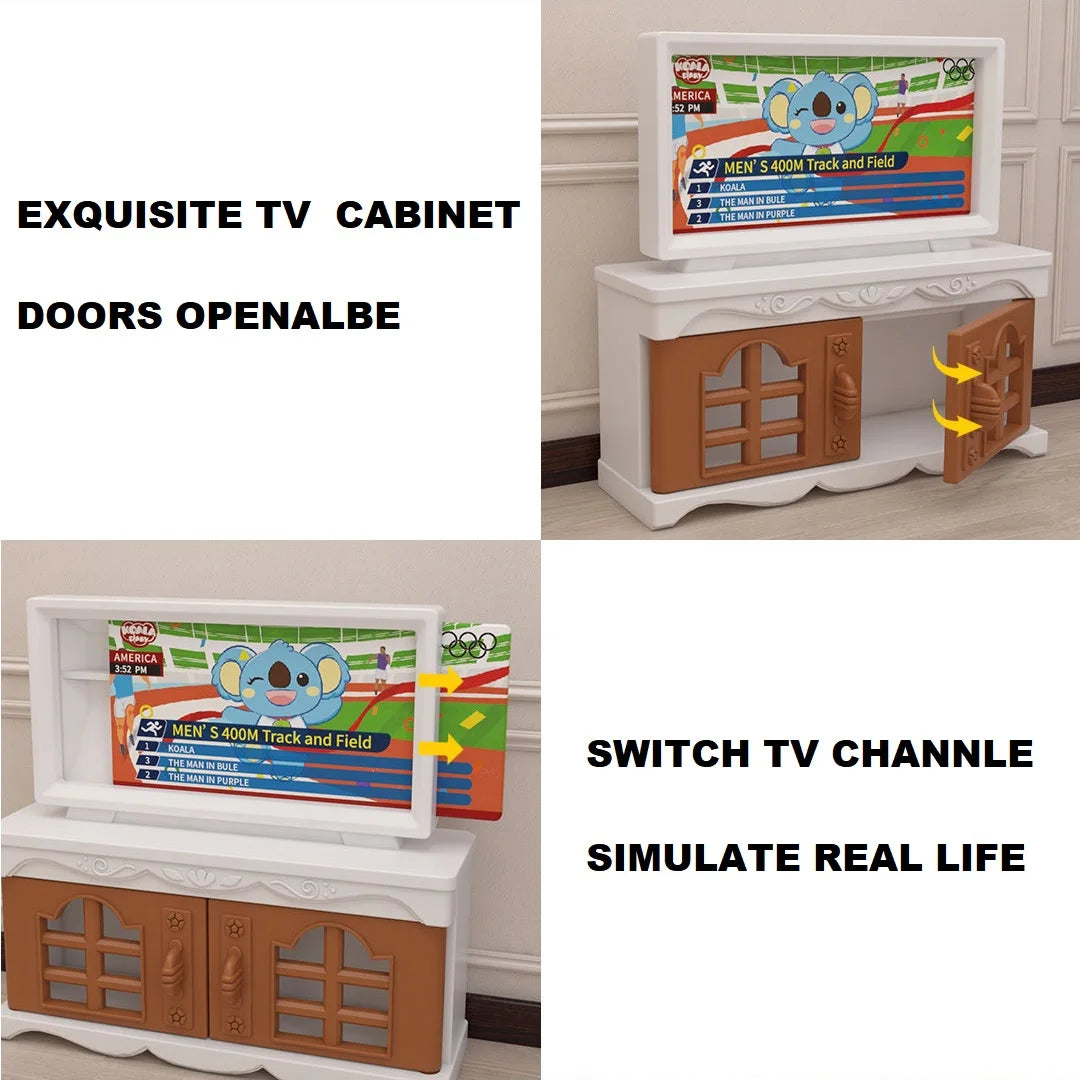 miniature items dollhouse furniture accessories living room bedroom supermarket shopping games family interaction doll kids toys ALPENZO