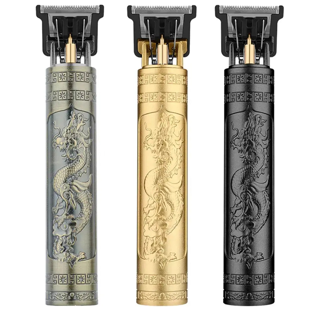 Vintage T9 Electric Hair Cutting Machine Hair Clipper Professional Men Shaver Rechargeable Barber Trimmer for Men Dragon Buddha - ALPENZO