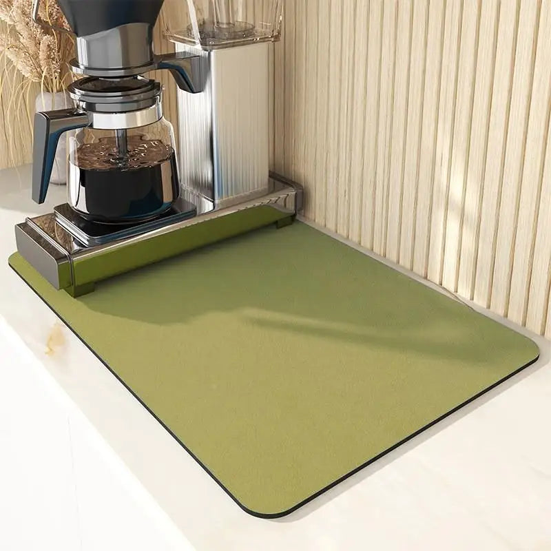 VIKAMA Kitchen tableware diatomaceous earth impermeable drainage mat heat insulation non-slip bathroom doormat home decoration - ALPENZO