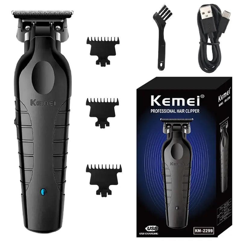 Kemei 2299 Professional Electric Barber Hair Trimmer For Men Beard Hair Clipper Cordless hair cutting machine rechargeable,0mm - ALPENZO