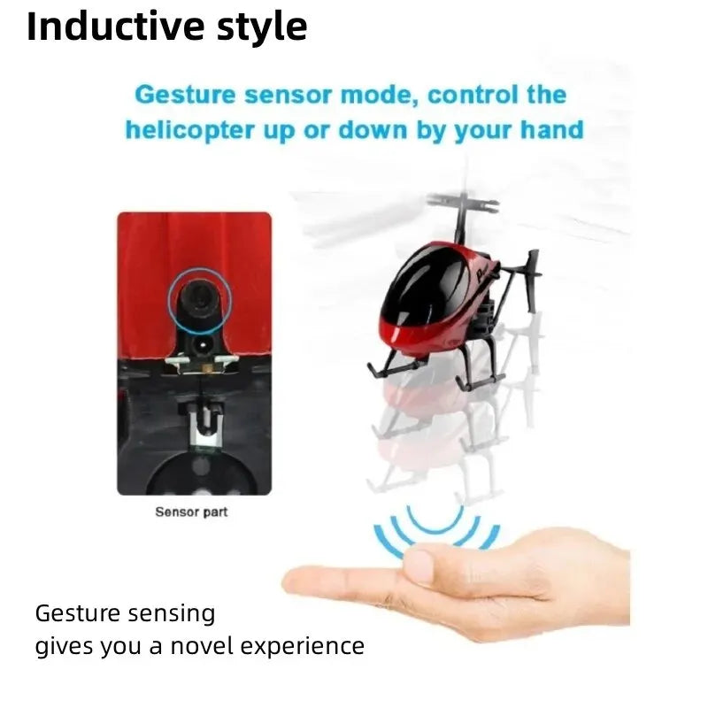 Induction Hovering Safe Fall-resistant Mini Helicopters Toys Rechargeable RC Helicopters Drone Toys Children's Gifts ALPENZO