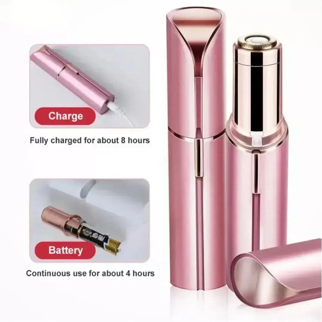 Portable Lipstick Shaped Women Electric Epilator Eyebrow Trimmer Painless Effective Facial Hair Removal Shaver Small Epilator - ALPENZO