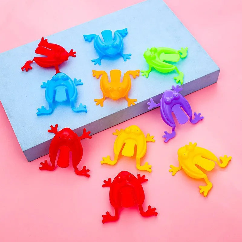 20pcs Solid Color Jumping Frog Plastic Bouncing Frog Jumping Frog Children Educational Toy,Gift for Kids Party Favors, Birthday ALPENZO
