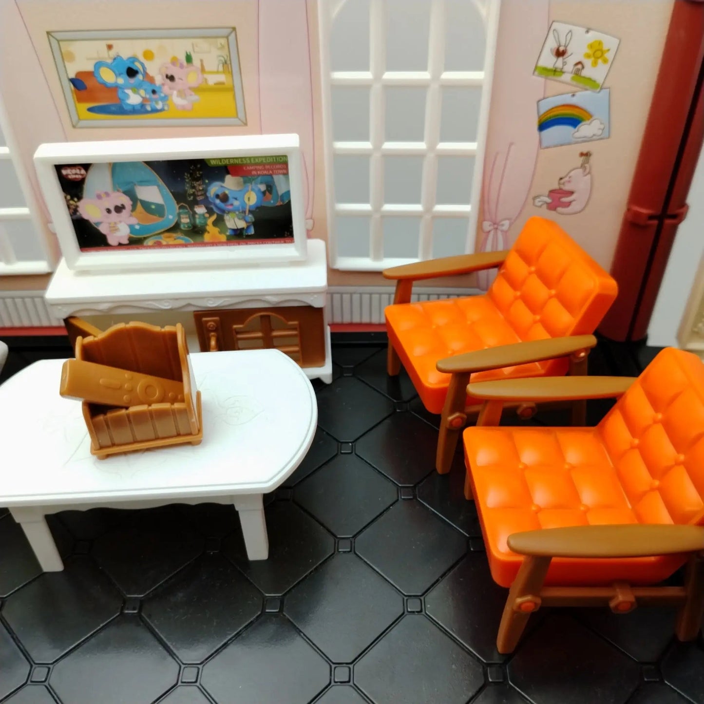 miniature items dollhouse furniture accessories living room bedroom supermarket shopping games family interaction doll kids toys ALPENZO