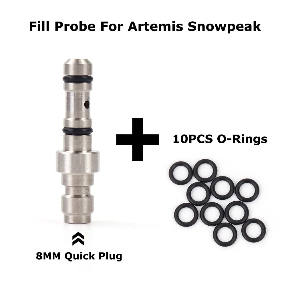 New Air Filling Adapter Fill Probe 8mm Quick Fitting Artemis Snowpeak M16 , P15 , P35 , PP800 , PR900
