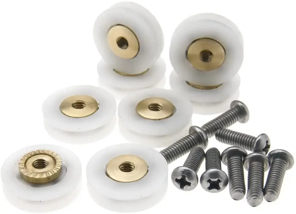 8 Pieces V Grooved 19MM Wheel Dia Shower Door Wheel Runner Roller - ALPENZO