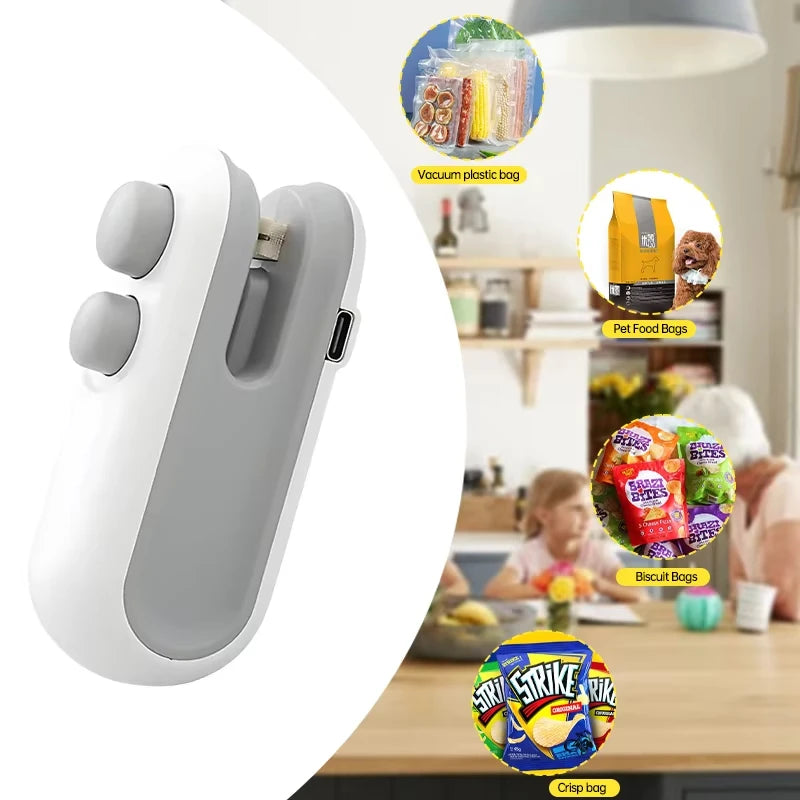 Heat Sealer For Snacks Portable Sealer Mini Heat Bag Sealing Machine Food Packaging Heat Sealer Household Moisture-Proof Tool - ALPENZO