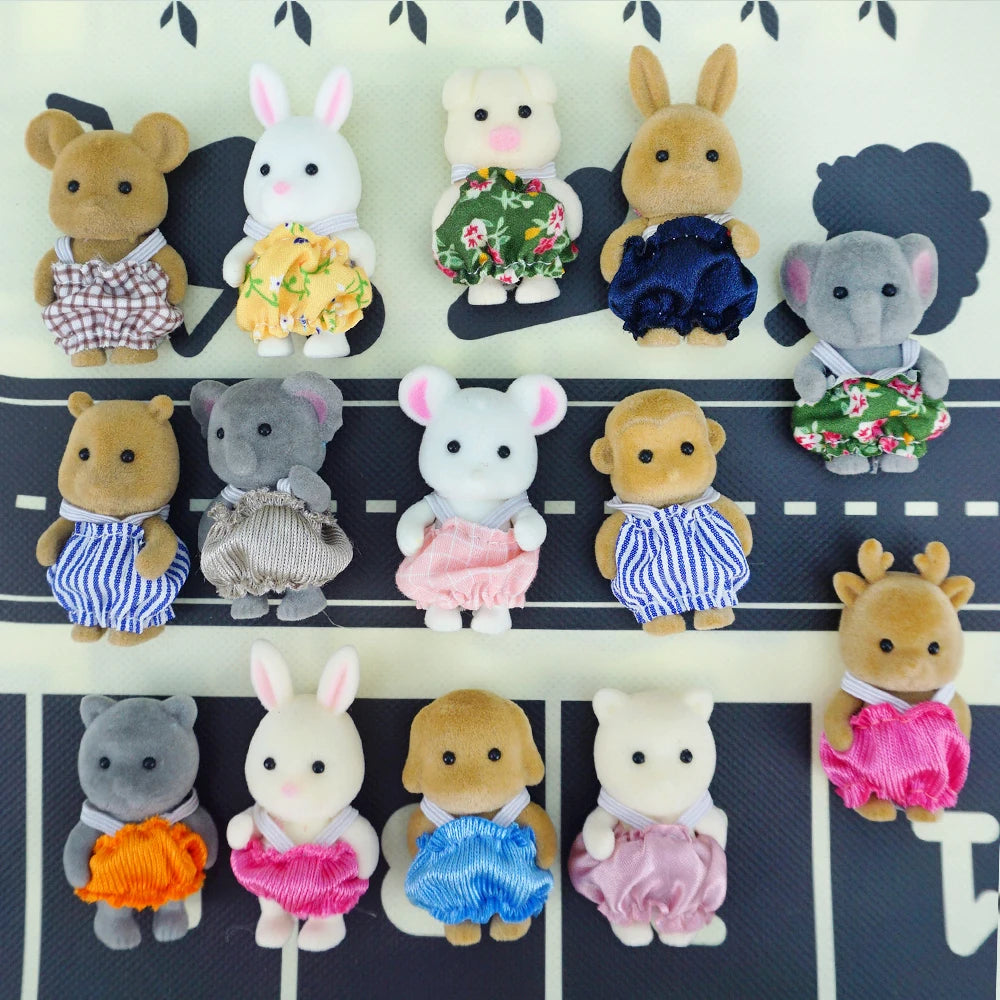Dollhouse 1:12 Scale Forest Family Bunny Duck Reindeer Baby Animal Living Room Set Miniature Furniture Pretend Play Girls Gifts ALPENZO
