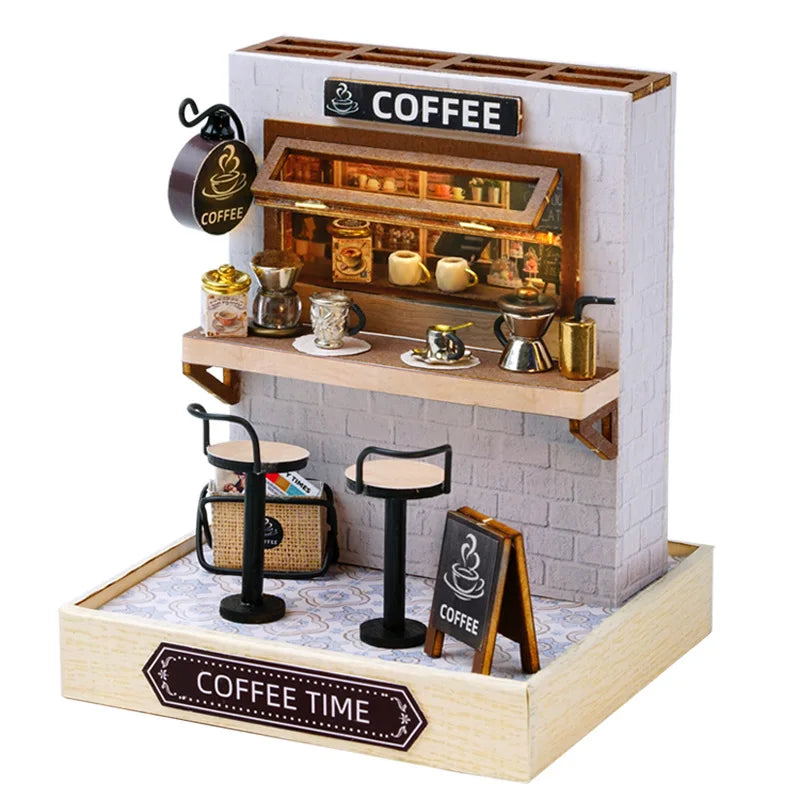 Magic Wooden Doll House Mini Kit DIY Handmade Assembly Model Building Room Bedroom Decoration 3D Puzzle Girl Toy Birthday Gifts ALPENZO