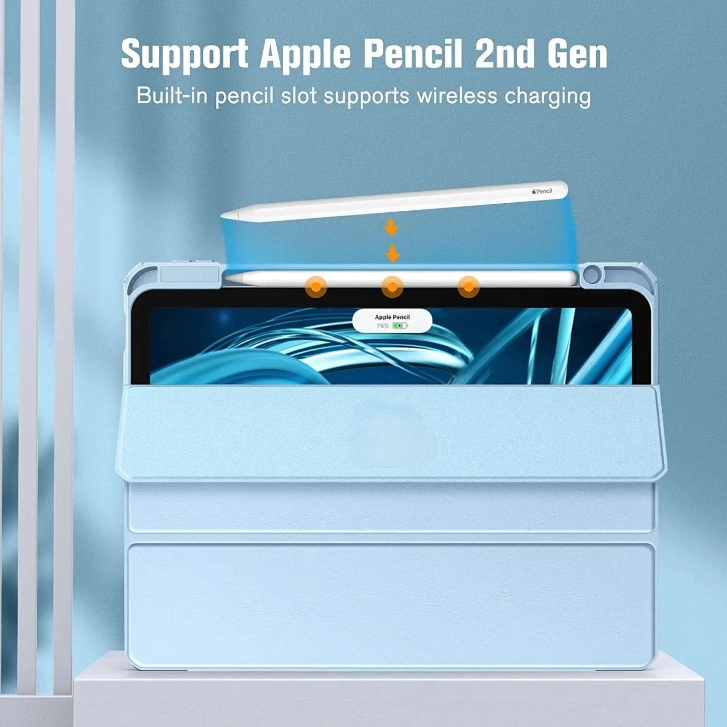 For iPad Case 10.2 9th 8th 7th 10 10th Generation Pro 11 13 2024 12.9 2022 Cover Pencil Holder Funda For iPad Air 5 4 10.9 Cases - ALPENZO