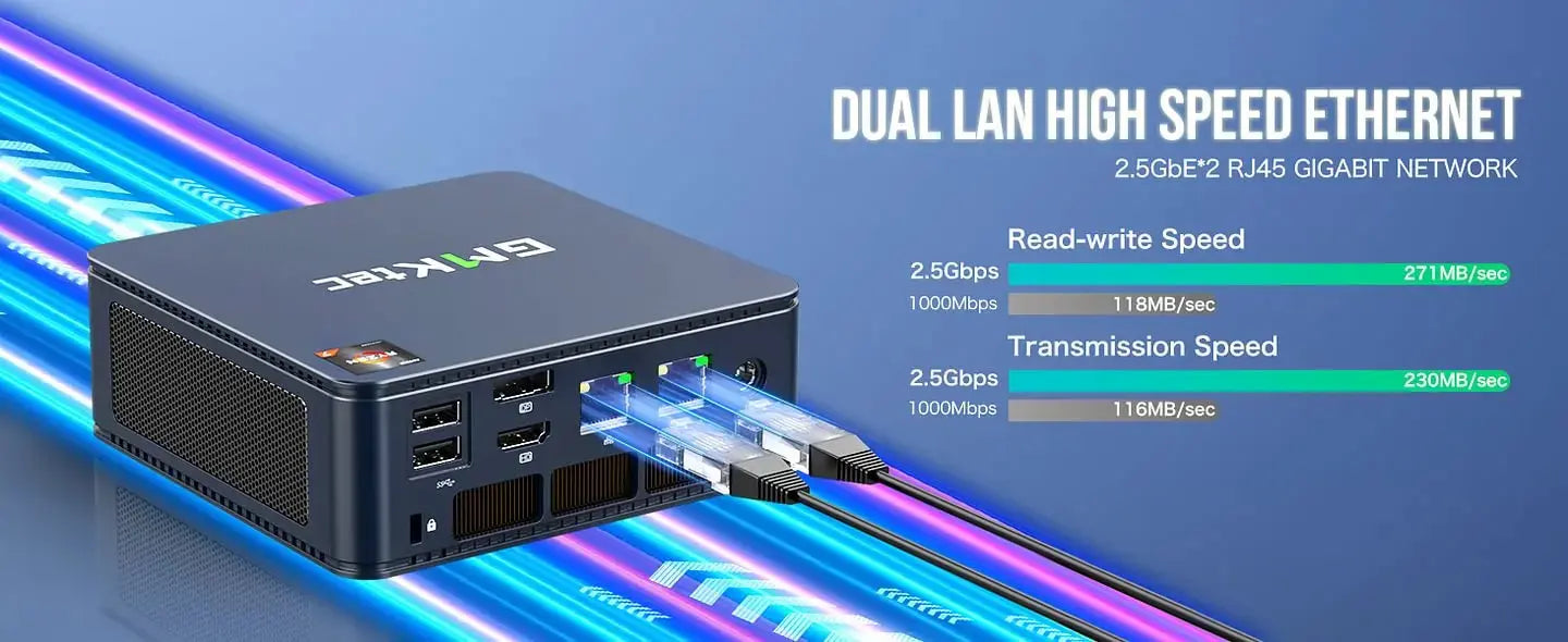 GMKtec M5 Plus Ryzen 7 5825U Mini PC Windows 11 Pro DDR4 Dual Channel NVMe M.2 SSD WIFI6E BT5.2 Desktop Office Gaming Computer - ALPENZO