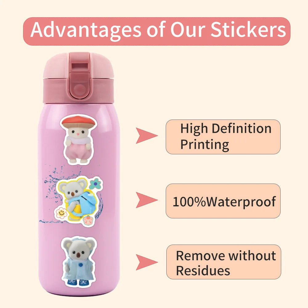 60/120PCS Forest Family Easter Bunny Reindeer Panda Animal Stickers Gift Children's DIY toy stickers Pack Waterproof ALPENZO