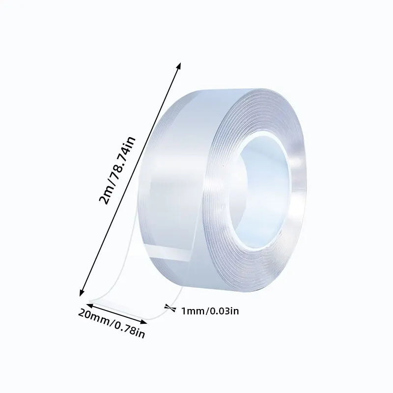 Nano Double Sided Tape Transparent Waterproof Strong Tape Reusable Nano Tape Kitchen Bathroom Home Decoration - ALPENZO