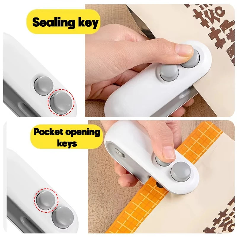 Heat Sealer For Snacks Portable Sealer Mini Heat Bag Sealing Machine Food Packaging Heat Sealer Household Moisture-Proof Tool - ALPENZO
