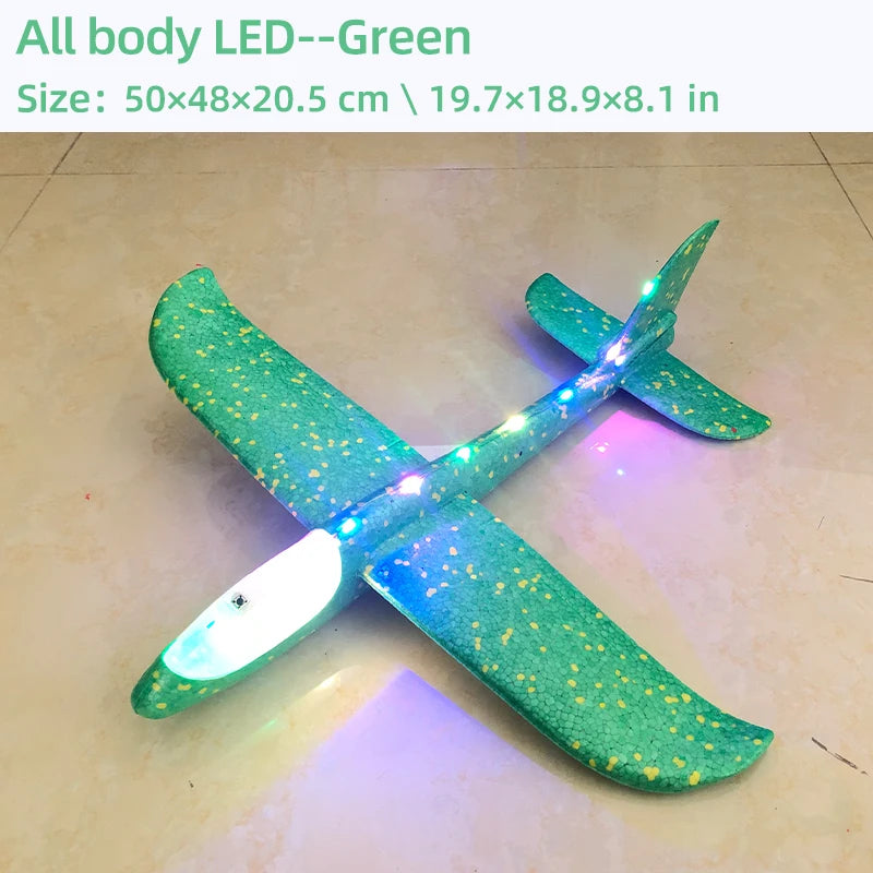 50CM Big Foam Plane Glider Hand Throw Airplane Light Inertial EPP Bubble Planes Outdoor Launch Kids Toys for Children Boys Gift ALPENZO