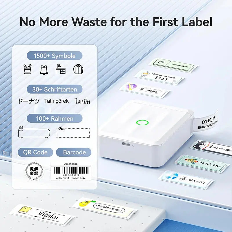 Niimbot D110 Wireless Mini Portable Printer Smart Label Printer Mobile Phone For Thermal Adhesive Sticker Labeling Maker Machine - ALPENZO