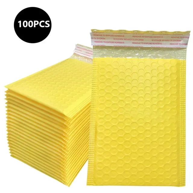 100 Pcs Black Bubble Packaging Envelope Mailing Envelopes Mailer Poly Green Envelope for Shipping Self Seal Bubble Bag Padding ALPENZO
