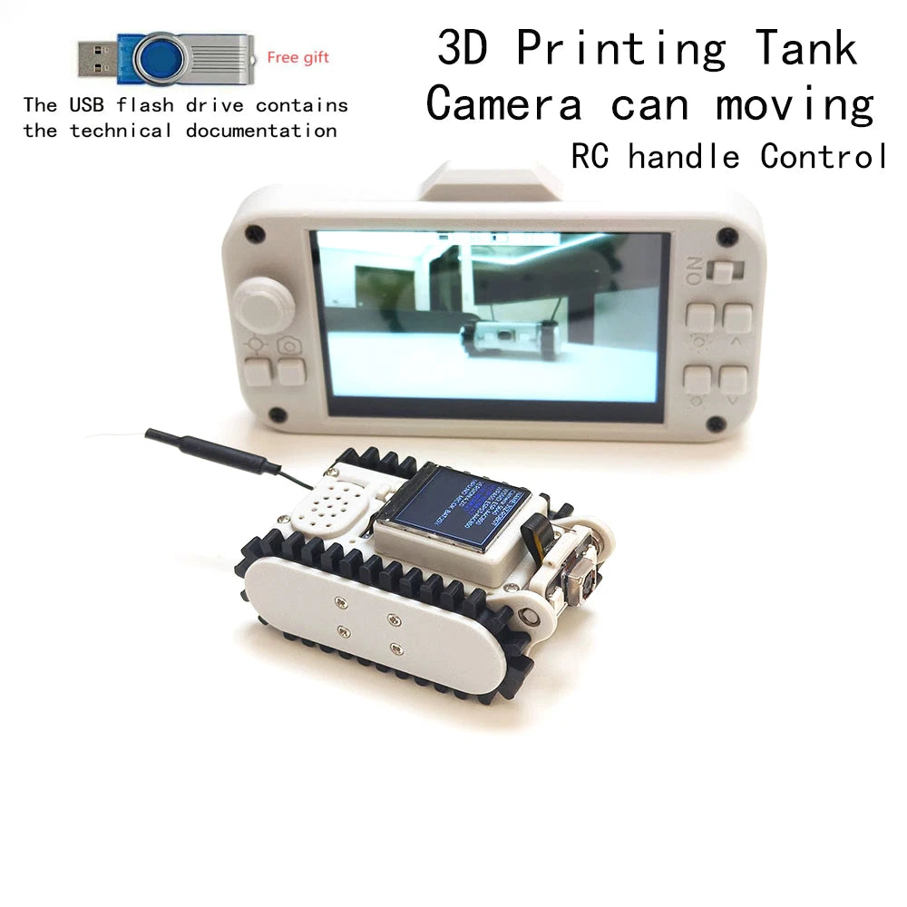 Esp32 Remote Control Tank Model Metal Chassis Tractor Crawler Balance Car Mount Truck Robot Chassis for Wifi RC Scout Robot Car ALPENZO
