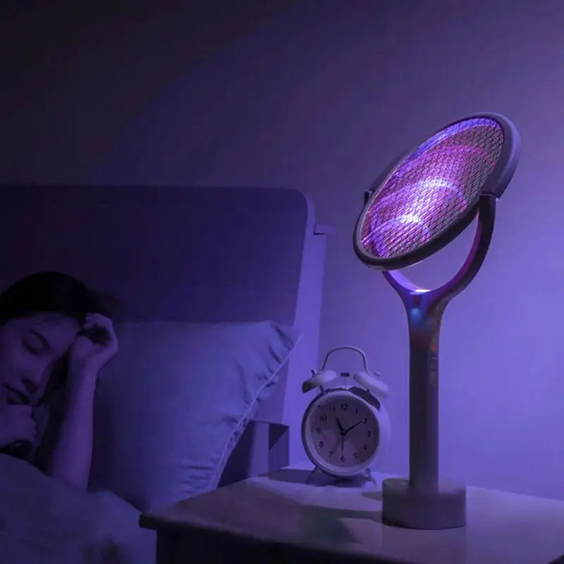 5 In 1 Fast Charging Racket Kill Fly Bug Safety Insulated Battery Powered Lamp ABS Adjustable Electric Mosquito Swatter - ALPENZO