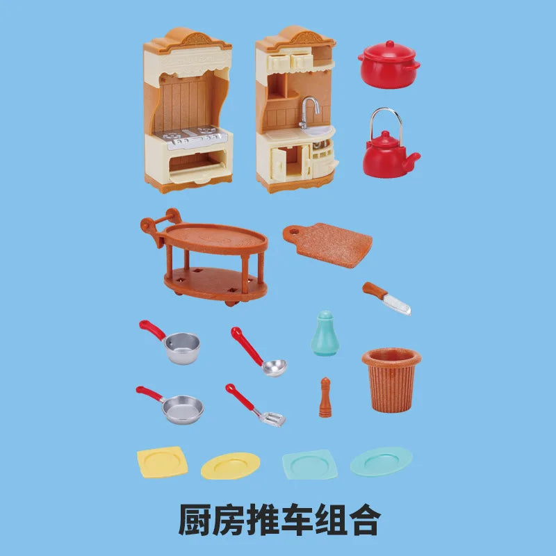 miniature items dollhouse furniture accessories living room bedroom supermarket shopping games family interaction doll kids toys ALPENZO