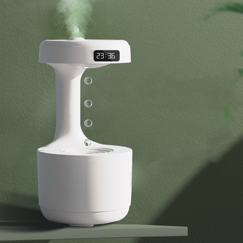 Anti-Gravity Humidifier With Clock Water Drop Backflow Aroma Diffuser Large Capacity Office Bedroom Mute Household Sprayer ALPENZO