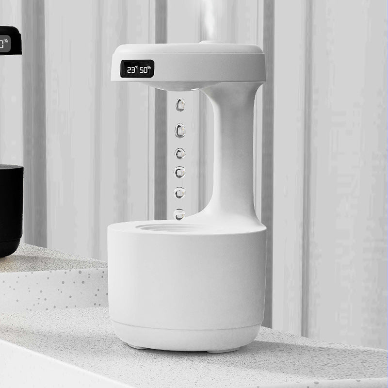 Anti-Gravity Humidifier With Clock Water Drop Backflow Aroma Diffuser Large Capacity Office Bedroom Mute Household Sprayer ALPENZO