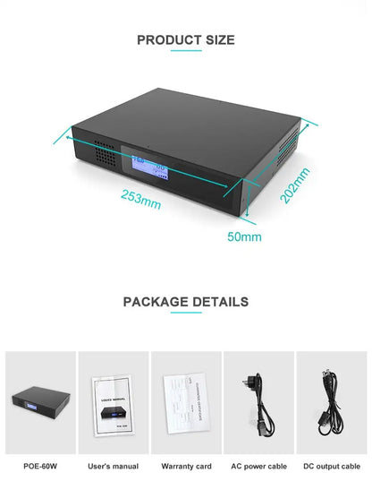 SKE Mini DC UPS POE 60W UPS 8*2200mah Battery Portable Battery Backup Uninterrupted Power Supply Output DC POE For Many Device - ALPENZO
