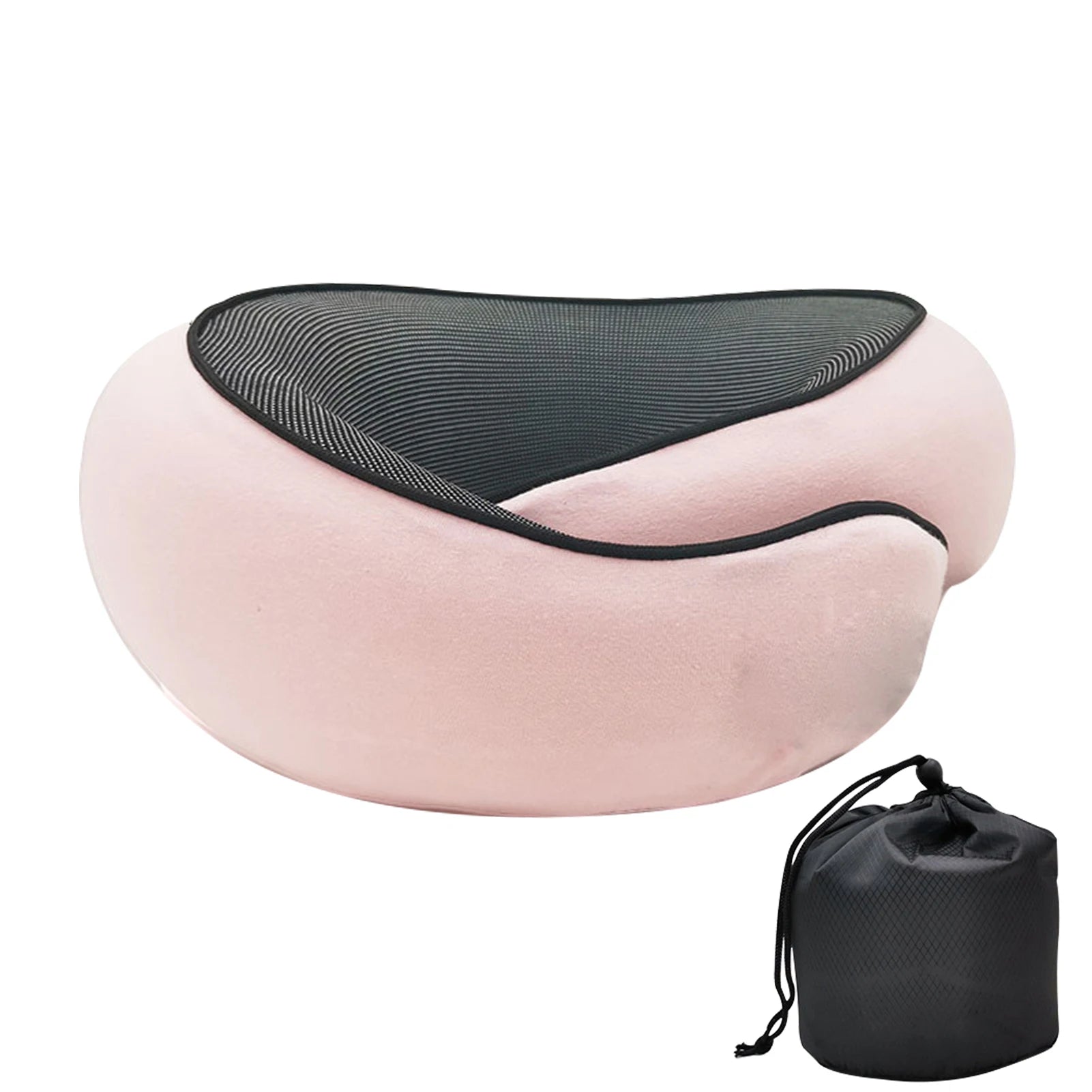 Travel Neck Pillow Memory Foam U-shaped Pillow Snail Style Travel Neck Support Portable Adjustable Soft Noon Break Sleep Pillows - ALPENZO