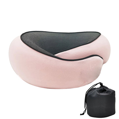 Travel Neck Pillow Memory Foam U-shaped Pillow Snail Style Travel Neck Support Portable Adjustable Soft Noon Break Sleep Pillows - ALPENZO