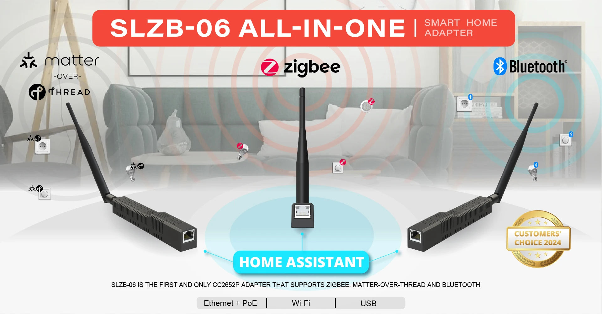SMLIGHT SLZB-06 – A Zigbee 3.0 to Ethernet, USB, and WiFi adapter with PoE support, works with Zigbee2MQTT, ZHA,Home Assistant - ALPENZO