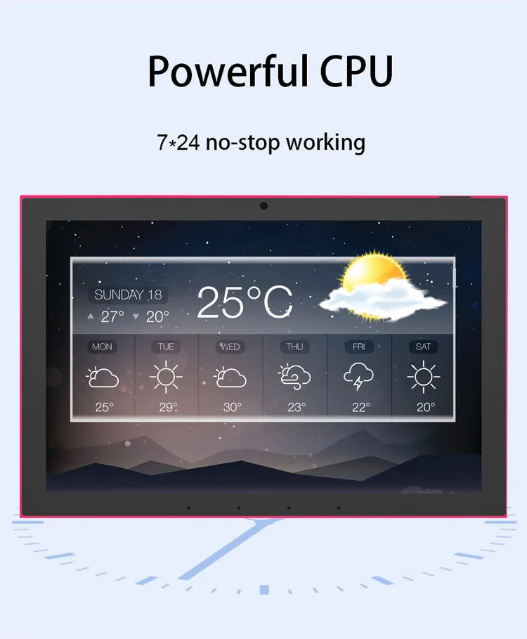 10.1 inch android smart home control panel with touch screen, 4GB RAM, wifi 6, RJ45, PoE,RS232, RS48, software not included. - ALPENZO