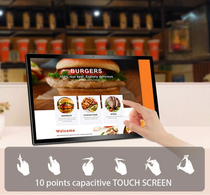 10.1 inch android smart home control panel with touch screen, 4GB RAM, wifi 6, RJ45, PoE,RS232, RS48, software not included. - ALPENZO