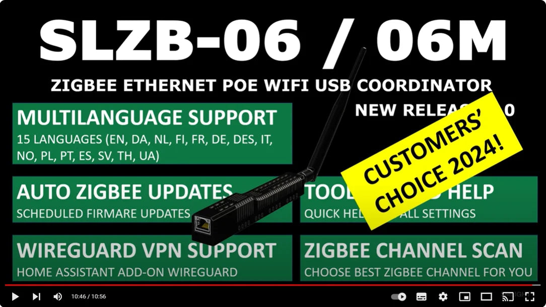 SMLIGHT SLZB-06/M/P7 Zigbee 3.0 to Ethernet,USB,and WiFi gateway coordinator with PoE,works with Zigbee2MQTT,Home Assistant,ZHA - ALPENZO