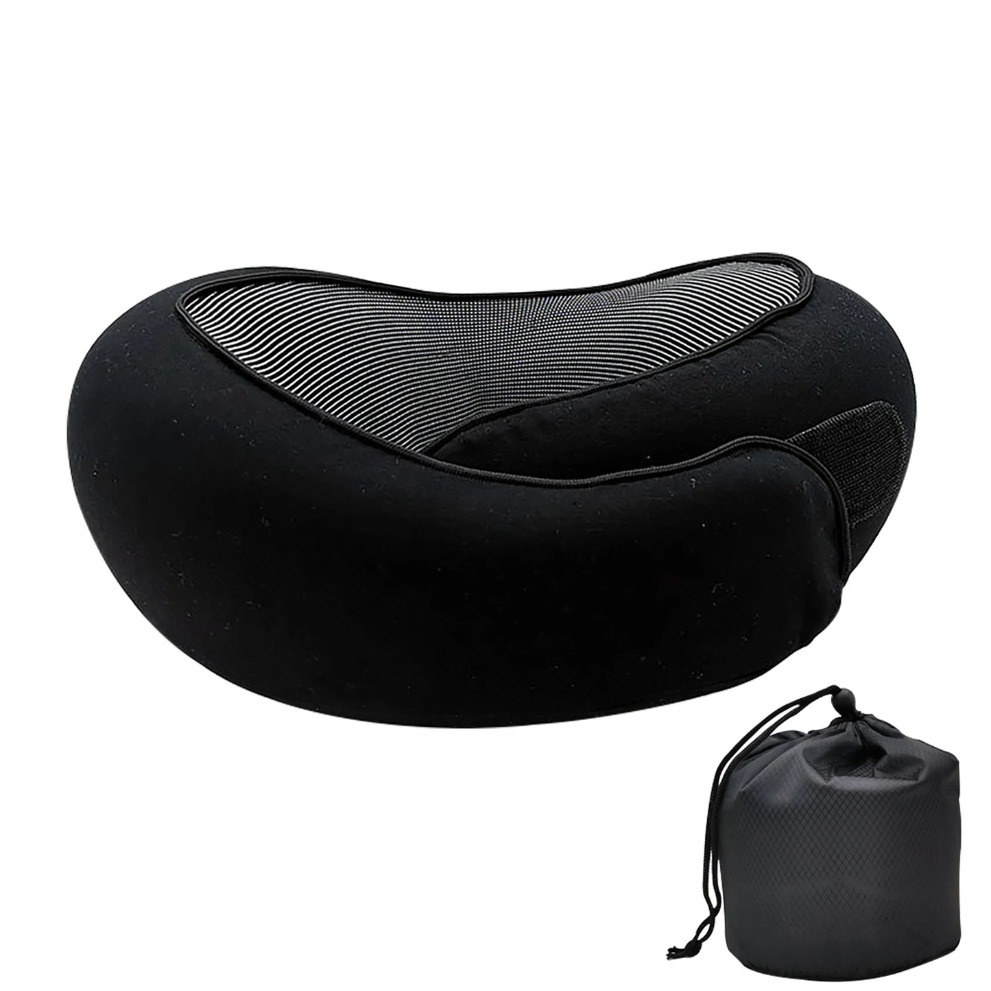 Travel Neck Pillow Memory Foam U-shaped Pillow Snail Style Travel Neck Support Portable Adjustable Soft Noon Break Sleep Pillows - ALPENZO